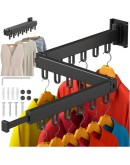 Сгъваема сушилня за дрехи за стенен монтаж разтегателна стойка за дрехи